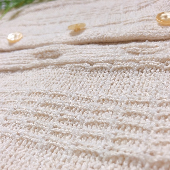 Vintage Cream Poncho Fringe Cardigan - Picture 5 of 7